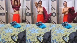 Sexy Desi Wife Boobs Video Capture | Viral MMS