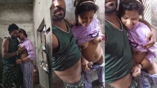 Horny Desi Wife Handjob And Standing Fucking | Viral MMS
