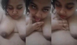 Horny Desi Girl Sucking Boobs | Viral MMS